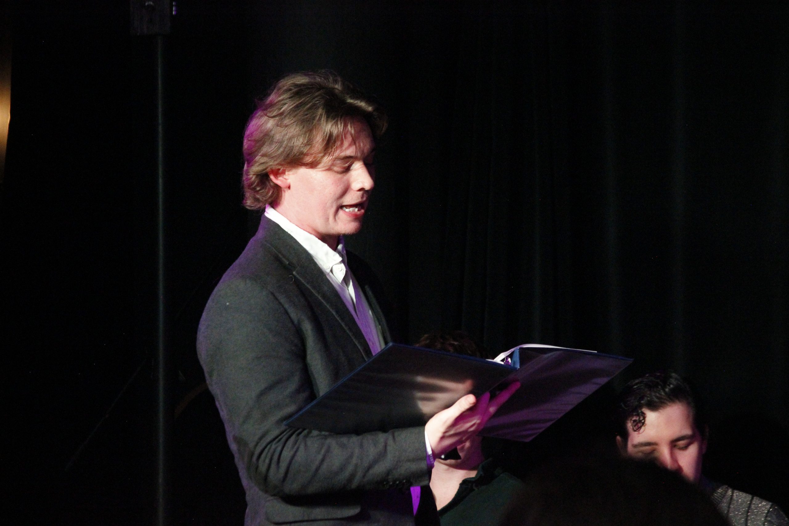 Adam Schween in the Next Life Theatre Workshop of the Scarlet Pimpernel by Brayden Stallman and Ava Pirie